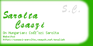 sarolta csaszi business card